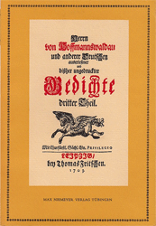 Herrn von Hoffmannswaldau und andrer Deutschen auserlesener und bißher ungedruckter Gedichte. Dritter Theil