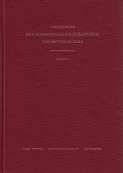 Grundriß der romanischen Literaturen des Mittelalters. X, Tome 1