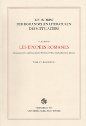 Grundriß der romanischen Literaturen des Mittelalters. III, 1/2; 3