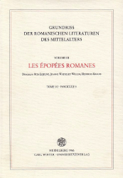 Grundriß der romanischen Literaturen des Mittelalters. Volume III, Tome 1/2 A; Fascicule 5