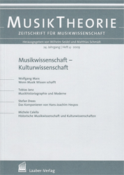 Musikwissenschaft - Kulturwissenschaft