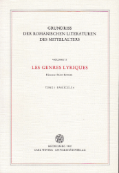 Grundriß der romanischen Literaturen des Mittelalters. II/1, fasc. 6