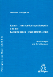 Kant's Transcendentalphilosophie und die Evolutionären Erkenntnistheorien