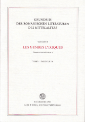Grundriß der romanischen Literaturen des Mittelalters. II,1,8