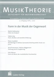 Form in der Musik der Gegenwart