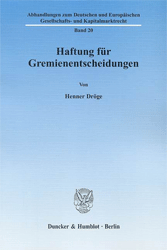 Haftung für Gremienentscheidungen