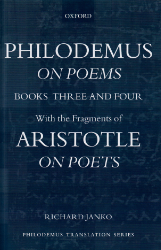 Philodemus 'On Poems'. Books Three and Four