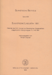 Slavistische Linguistik 1991