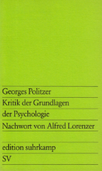 Kritik der Grundlagen der Psychologie