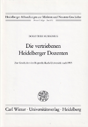 Die vertriebenen Heidelberger Dozenten