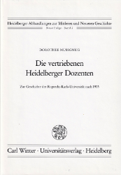 Die vertriebenen Heidelberger Dozenten - Mußgnug, Dorothee