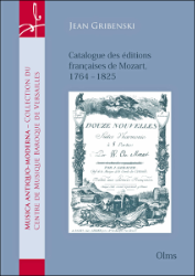 Catalogue des éditions françaises de Mozart, 1764-1825