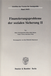 Finanzierungsprobleme der sozialen Sicherung II