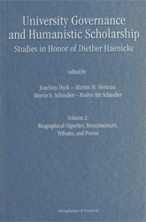 University Governance and Humanistic Scholarship. Volume 2