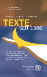 Buchcover Texte. Seit 1386