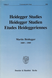 Martin Heidegger 1889-1989