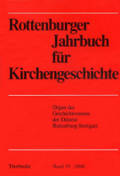 Rottenburger Jahrbuch für Kirchengeschichte. Band 19