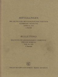 Mitteilungen des Deutschen Archäologischen Instituts, Römische Abteilung. Band 83, 1. Faszikel 1976
