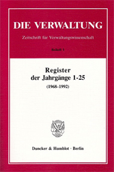 Register der Jahrgänge 1-25 der Zeitschrift 