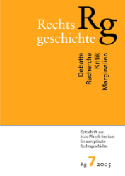 Rechtsgeschichte. Rg 7 (2005)