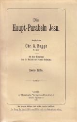 Chr. A. Bugge: Die Haupt-Parabeln Jesu