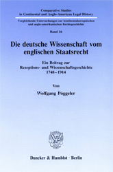 Die deutsche Wissenschaft vom englischen Staatsrecht