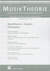 Musiktheorie - Analyse - Philosophie