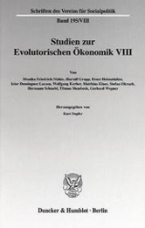 Studien zur Evolutorischen Ökonomik I