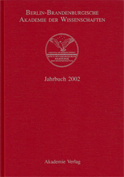 Berlin-Brandenburgische Akademie der Wissenschaften. Jahrbuch 2002