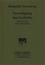 Verteidigung des Gedichts