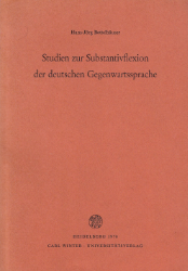 Studien zur Substantivflexion der deutschen Gegenwartssprache