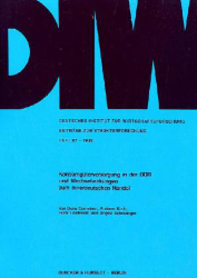 Konsumgüterversorgung in der DDR und Wechselwirkungen zum innerdeutschen Handel