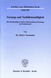 Vorsorge und Verhältnismäßigkeit