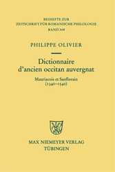 Dictionnaire d'ancien occitan auvergnat - Olivier, Philippe