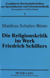 Die Religionskritik im Werk Friedrich Schillers