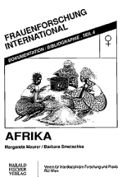 Buchcover Frauenforschung International, Teil 4: Region Afrika