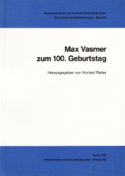 Max Vasmer zum 100. Geburtstag