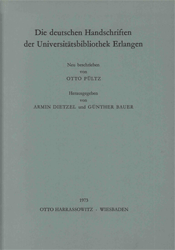 Die deutschen Handschriften der Universitätsbibliothek Erlangen