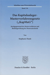 Das Kapitalanleger-Musterverfahrensgesetz (»KapMuG«)