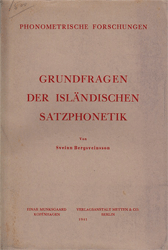 Grundfragen der isländischen Satzphonetik