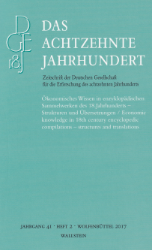 Ökonomisches Wissen in enzyklopädischen Sammelwerken des 18. Jahrhunderts - Strukturen und Übersetzungen