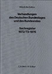 Sachregister 1972/73-1976