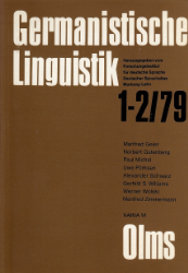 Germanistische Linguistik Varia VI