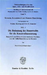 Die Bedeutung des Steuerrechts für die Konzernfinanzierung