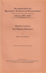 Magistra Latinitas und Magistra Barbaritas