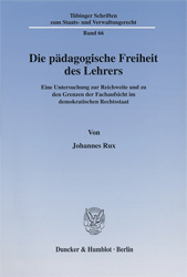 Die pädagogische Freiheit des Lehrers