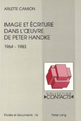 Image et écriture dans l'oeuvre de Peter Handke