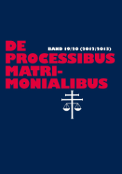 De processibus matrimonialibus. Band 19/20 (2012/2013)