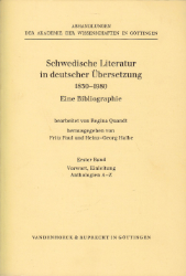 Schwedische Literatur in deutscher Übersetzung 1830-1980. Erster Band