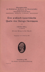 Eine arabisch-byzantinische Quelle des Dialogs Hermippos